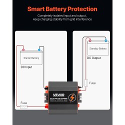 12V 30A DC–DC akunlaturi alumiinikotelo matkailuautoihin ja veneisiin