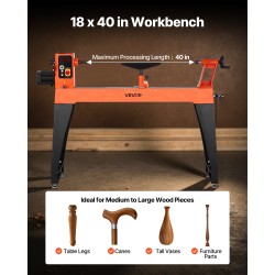 Puutyösorvi 1500 W valurautarunko harjaton tasavirtamoottori 1020 mm keskiöväli