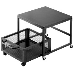 Minijääkaapin taso metallirungolla ja E1 luokan puulevyllä lukittavat pyörät irrotettava alavaunu