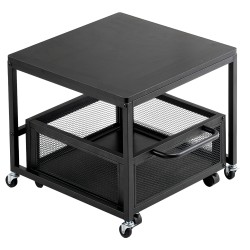 Minijääkaapin taso metallirungolla ja E1-luokan puulevyllä lukittavat pyörät irrotettava alavaunu