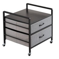 Minijääkaapin alusta metallirungolla ja massiivipuulevyllä kaksi vesitiivistä laatikkoa kääntyvillä pyörillä