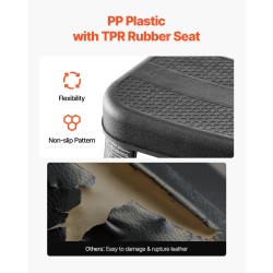 Mekaanikon jakkara teräsrunko 360 asteen kääntyvä istuin pyörillä integroidulla työkalutarjottimella