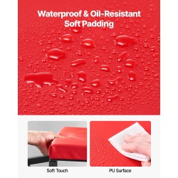 Mekaanikon pyörällinen jakkara teräsrunko pehmustettu istuin työkalutarjotin