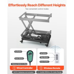 Sähköinen nostopöytä hiiliteräsrunko korkeussäädettävä 200–710 mm 150 kg