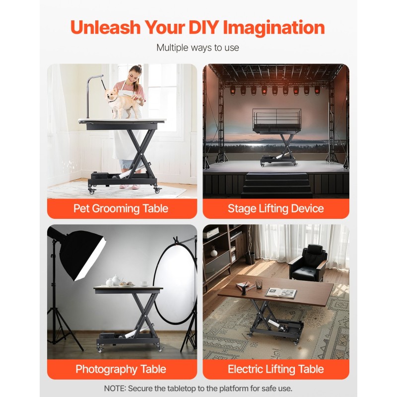 Sähköinen nostopöytä hiiliteräsrunko korkeussäädettävä 200–710 mm 150 kg