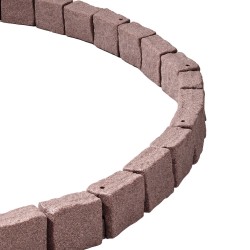 Muovinen kivireunus PE muovi 1190 mm 4 pakkaus ruskea piha rajaukseen