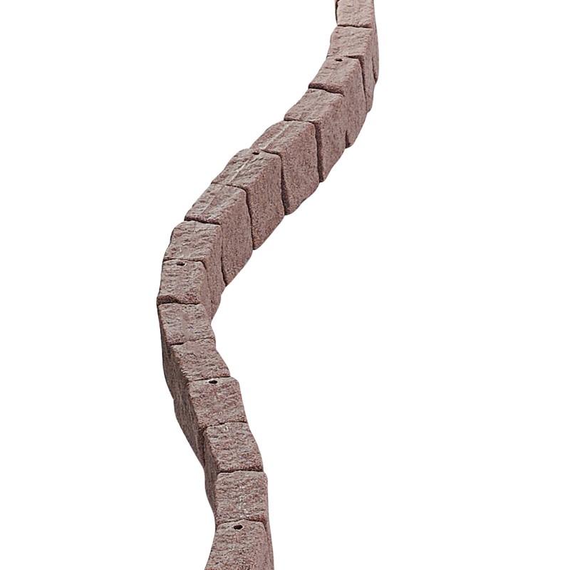 Muovinen kivireunus PE-muovi 1190 mm 4-pakkaus ruskea piha-rajaukseen