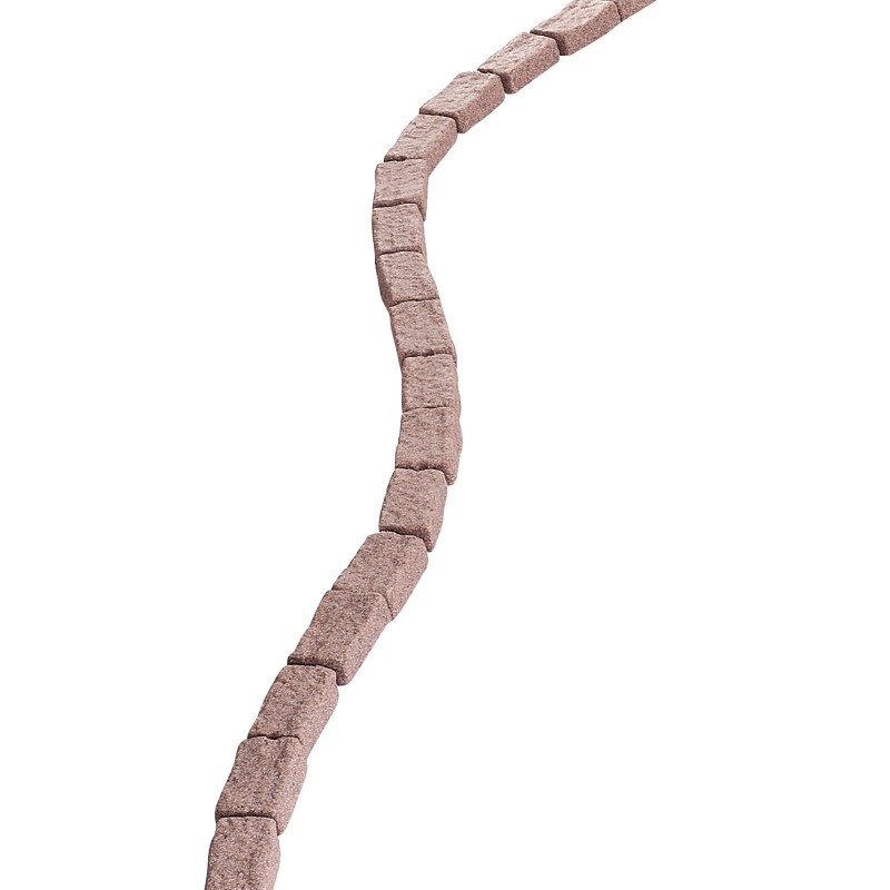 Nurmikon reunus PE-muovinen 1180×95×57 mm 4 kpl pakkaus ruskea joustava kiinnityspiikeillä