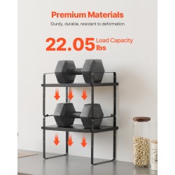 Maustehylly säädettävä leveys 405–650 mm korkeudensäätö 99–180 mm kaksikerroksinen kantavuus 10 kg