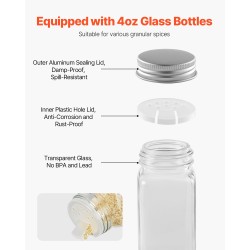 Maustehylly 6 tasoa 72 läpinäkyvää lasipurkkia seinälle tai pöydälle