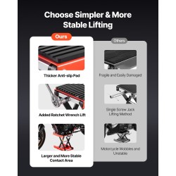 Saksitunkki teräs ruuvitunkki leveä työpöytä moottoripyörille 105–380 mm