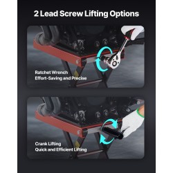 Saksitunkki teräs ruuvitunkki leveä työpöytä moottoripyörille 105–380 mm