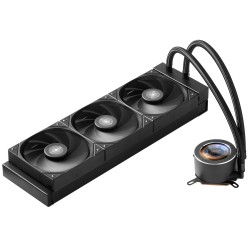 AIO nestekylmäjärjestelmä kolmella 120 mm PWM tuulettimella alumiiniradiolla 2 1 tuuman pumpunäytöllä Intel AMD yhteensopiva