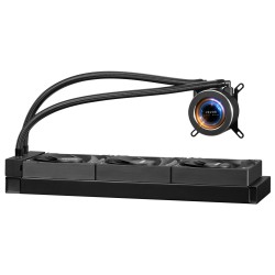 AIO-nestekylmäjärjestelmä kolmella 120 mm PWM-tuulettimella alumiiniradiolla 2,1 tuuman pumpunäytöllä Intel/AMD-yhteensopiva