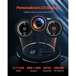 Nestekierron prosessorijäähdytin 120 mm PWN 2,1 tuuman LCD ARGB Intel- ja AMD-yhteensopiva