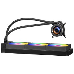 Prosessorin vesijäähdytin 3x120mm PWM-tuulettimet 2,1 tuuman näyttö ARGB Intel AM4 AM5