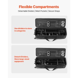 Rullalaukku studiokalustolle nailon 93,23 l muokattava sisätila pyörillä