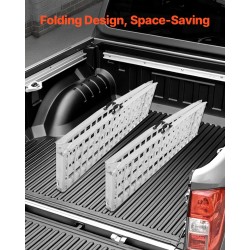 Alumiiniset kuormausrampit kaksi kappaletta taitettavat kumikynnyslevyt mönkijöille ja moottoripyörille