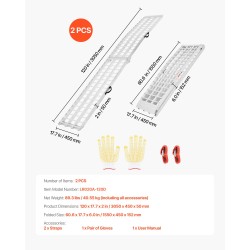 Alumiiniset kuormausrampit kaksi kappaletta taitettavat kumikynnyslevyt mönkijöille ja moottoripyörille