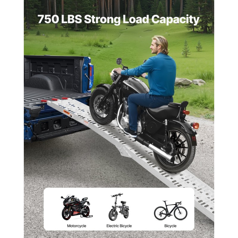 Alumiininen ajoluiska 3050 mm auki 295 mm leveys 750 paunaa 1 kpl