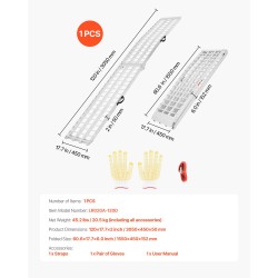 Alumiininen taittuva ajosilta 3050 mm pituus 450 mm leveä 453 kg kantavuus