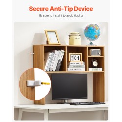 Pöytähylly lastulevy melamiinipinnoite puunsävy kantavuus 65 kg yksi taso