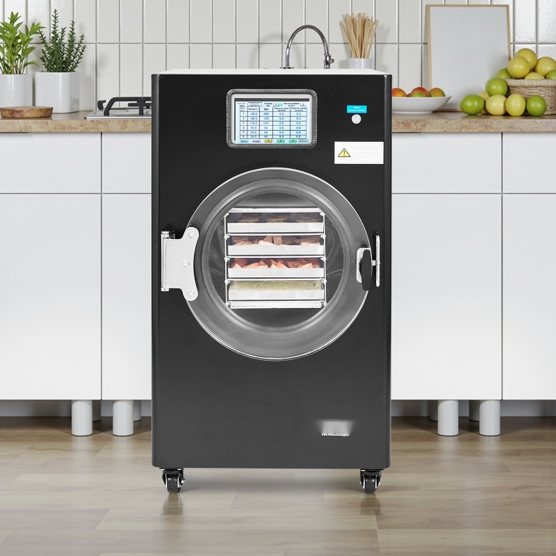 Pakastekuivain 4-tasoinen 4–6 kg per erä 304-ruostumaton teräs tyhjiöpumpulla kotikäyttöön