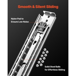 Laatikkokisko täysilaajenteinen teräs 470 mm 226.8 kg kantavuus lukittava kuulalaakerit