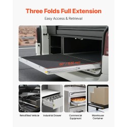 Laatikkokiskot teräs 1500 mm täysi ulosveto lukittavat kuulalaakerit sivukiinnitys