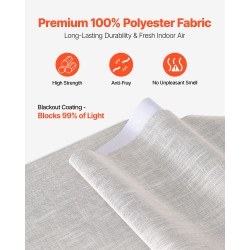 Paneeliverhot kiskolla 4 paneelia säädettävä kisko 116-218 cm polyesteriset täysin pimentävät vaaleanharmaat