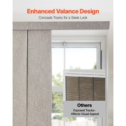 Paneeliverhojärjestelmä 4 paneelia ruskea polyesteri täysin pimentävä 116–218 cm