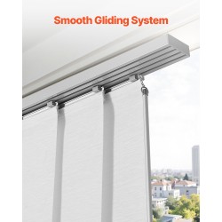 Paneeliverho valkoinen polyesteri neljä paneelia säädettävä kisko liukuoviin