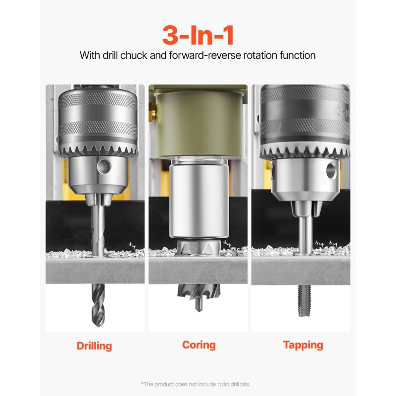 Magneettipora 1200 W metallille 2 kruunuporaa 40 mm 12500 N