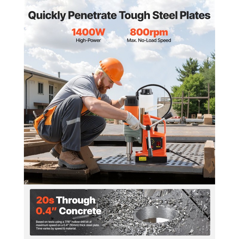 Magneettinen pylväsporakone 1350 W magneettivoima 12500 N 50 mm