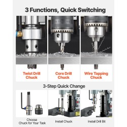 Magneettinen pylväsporakone metallirunkoinen 1500W maksimi poran halkaisija 60 mm 13000N pitovoima