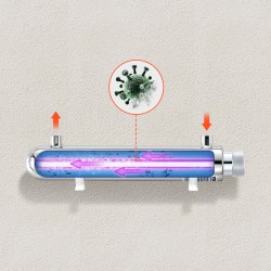 UV-vesipuhdistin kotitalouskäyttöön 304-ruostumaton teräskotelo kvartsiholkilla 12 watin