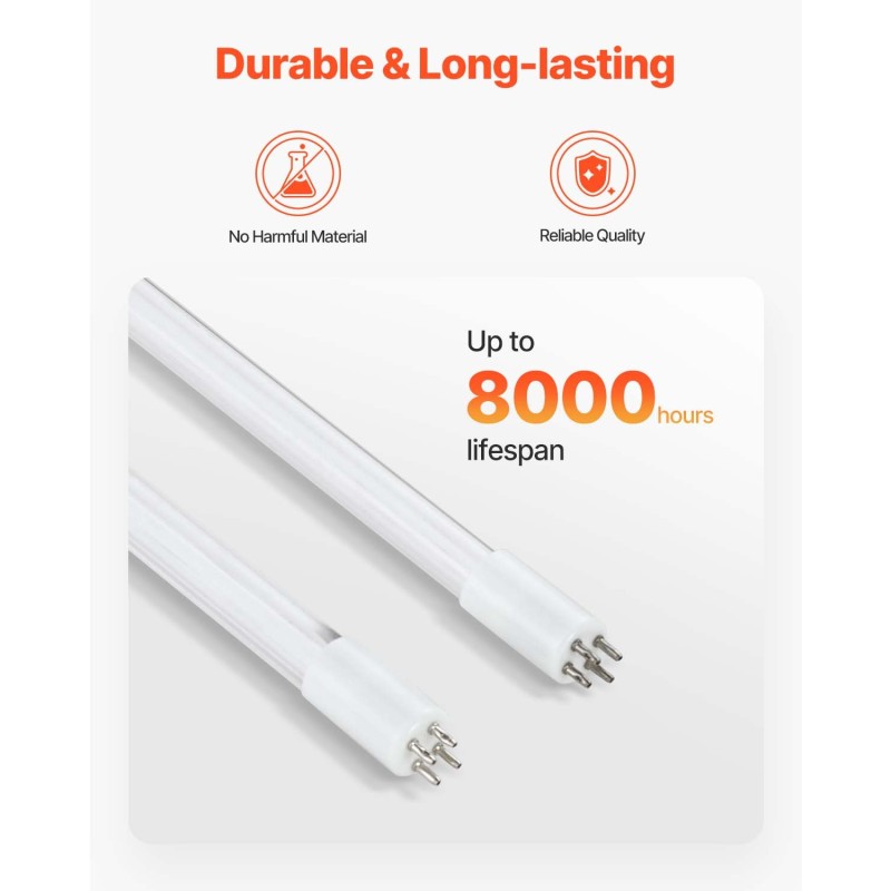 UV-vedenpuhdistin 304-ruostumattomasta teräksestä 25 W 22,7 l/min 8000 tuntia