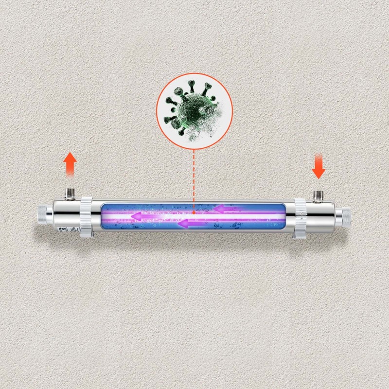 UV-vedenpuhdistin 304-ruostumattomasta teräksestä 25 W 22,7 l/min 8000 tuntia