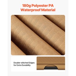 Pergola teräsrunko kolme metriä leveä ja kolme metriä syvä polyesterikatoksella beige