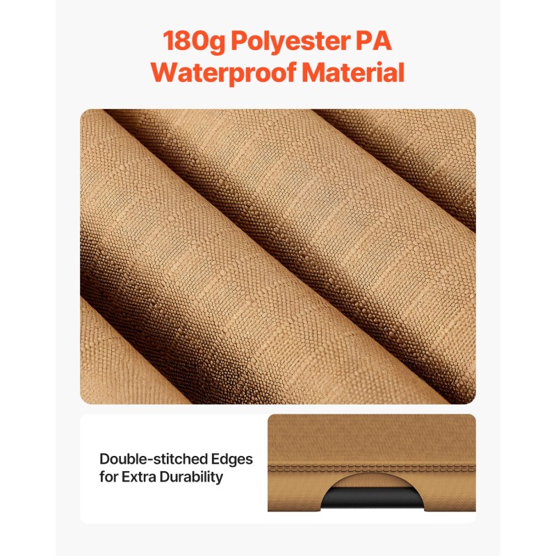 Pergola teräsrunko kolme metriä leveä ja kolme metriä syvä polyesterikatoksella beige