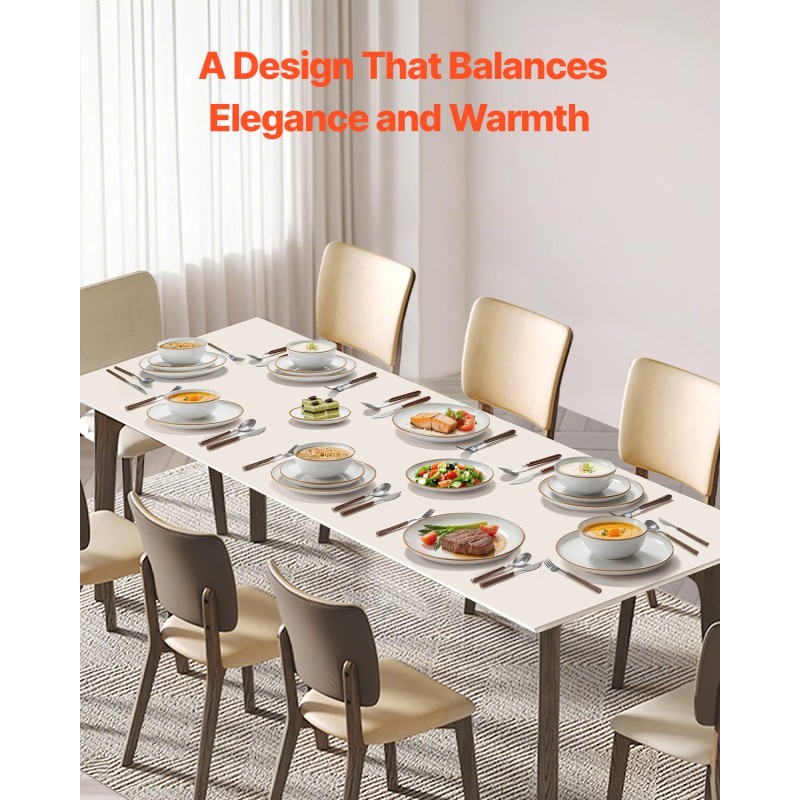 Keramiikkainen 32-osainen astiasetti 8 hengelle norsunluun sävy astianpesukone- ja mikroaaltouunikestävä