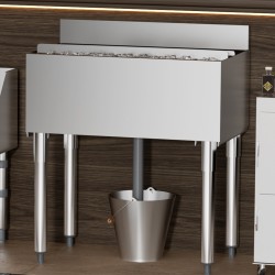 Jääallas 78,4 l 304-elintarviketeräs polyuretaanieriste liukukansi tiskin alle