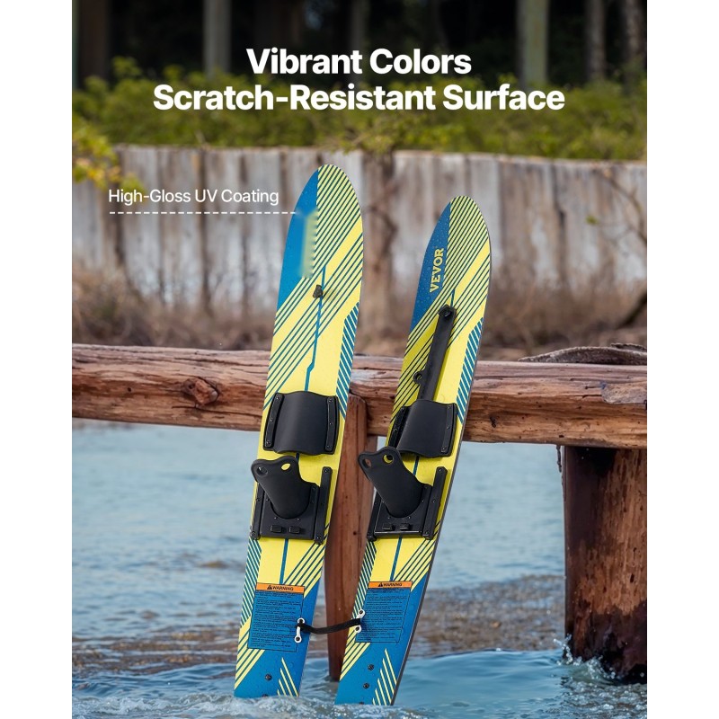 Vesihiihtosukset pari 116,8 cm nuorille PU-vaahto puukansi