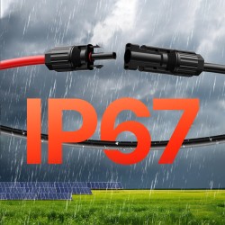 Aurinkopaneelin jatkokaapelisarja kupari 6 mm² 2 kpl 15,24 m vesitiiviit liittimet