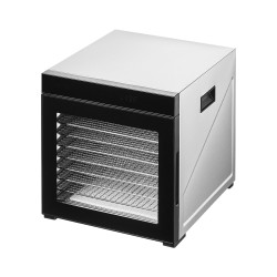 Elintarvikekuivain 1000W 10 ruostumattomasta teräksestä tehtyä tarjotinta 25L säädettävä lämpötila