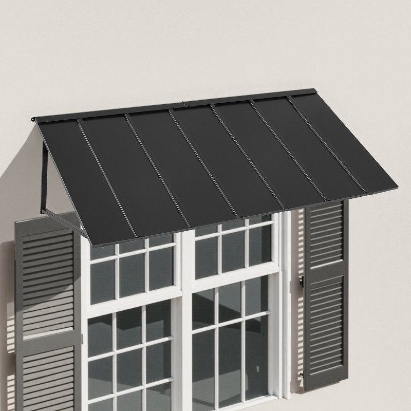 Teräsovikatos 2032×910 mm musta kolmiorunkoinen ovelle ja ikkunalle