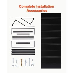 Teräksinen katos oveen 2641×910 mm musta 0,8 mm teräslevyt