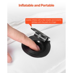 Ilmatäytteinen sängyn reunasuoja PVC sisus 132 cm 2 kpl taaperoille