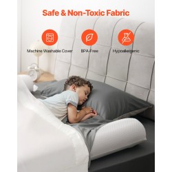 Ilmatäytteinen sängyn reunasuoja PVC sisus 132 cm 2 kpl taaperoille