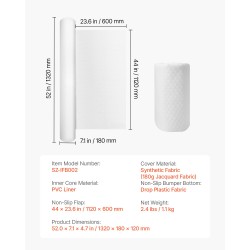 Ilmatäytteinen sängyn reunasuoja PVC sisus 132 cm 2 kpl taaperoille